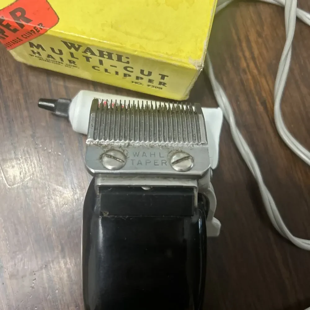Vintage Wahl Corded Multi-Cut Taper Adjustable Clipper Model MC- Works